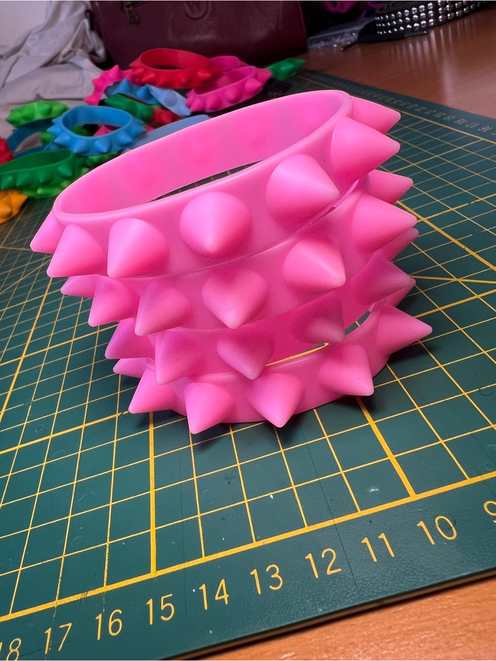 NovocentoNovantanove silicone spiked bracelets 2 pack - Picture 3 of 13
